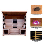 4-Person Hemlock Infrared Sauna with 9 Carbon Heaters