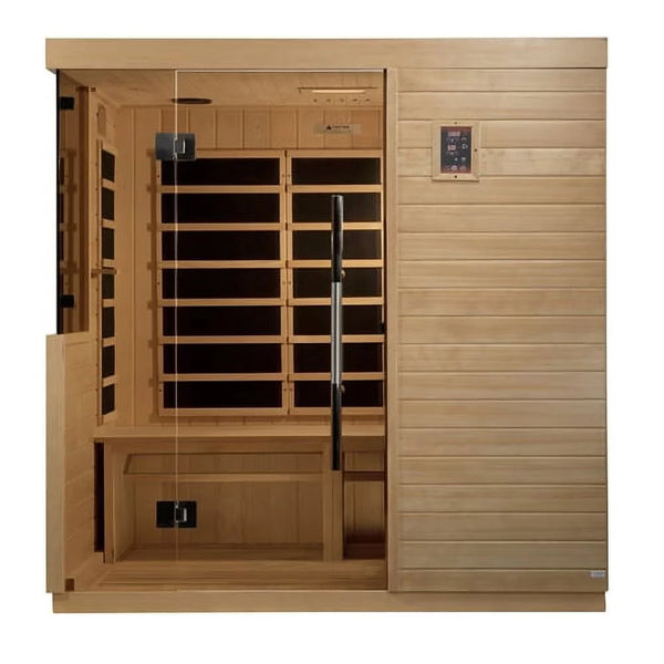 Dynamic Bilbao 3-Person Ultra Low EMF (Under 3MG) FAR Infrared Sauna (Canadian Hemlock)