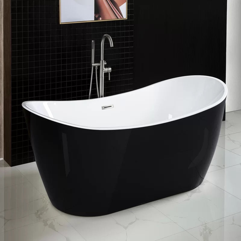 59'' X 28.75'' Freestanding Soaking Acrylic Bathtub