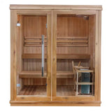 Charleston 4-Person Indoor Hemlock Wet/Dry Sauna with 6.0 Kw Harvia Heater