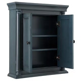 Strousse 26 In. W X 8 In. D X 30 In. H Bathroom Storage Wall Cabinet in Distressed Blue Fog