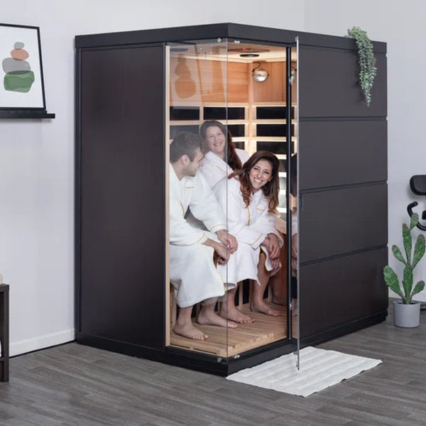 Sirona 4-Person Hemlock Infrared Sauna with 8 Carbon Heaters