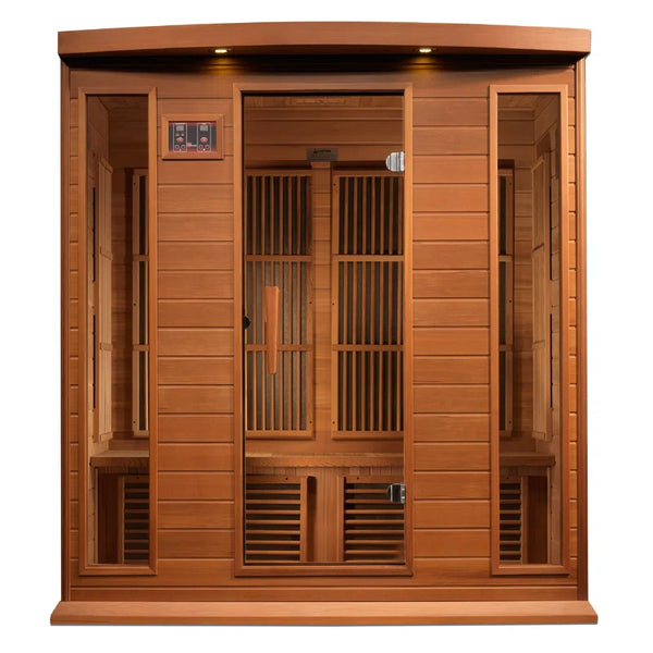 Saunas 4 - Person Indoor Bluetooth Compatible FAR Infrared Sauna in Cedar