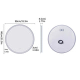 Smart Illuminate Large round Mirror for Bathroom Touch Screen Dimmable Anti-Fog Bathroom LED Light Mirror