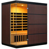 Sirona 4-Person Hemlock Infrared Sauna with 8 Carbon Heaters