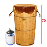 High Steam Machine Bath Barrel Fumigation Thickened Heated Tub Solid Wood Footbath Foot Pedicure Massage Bathtub Adult