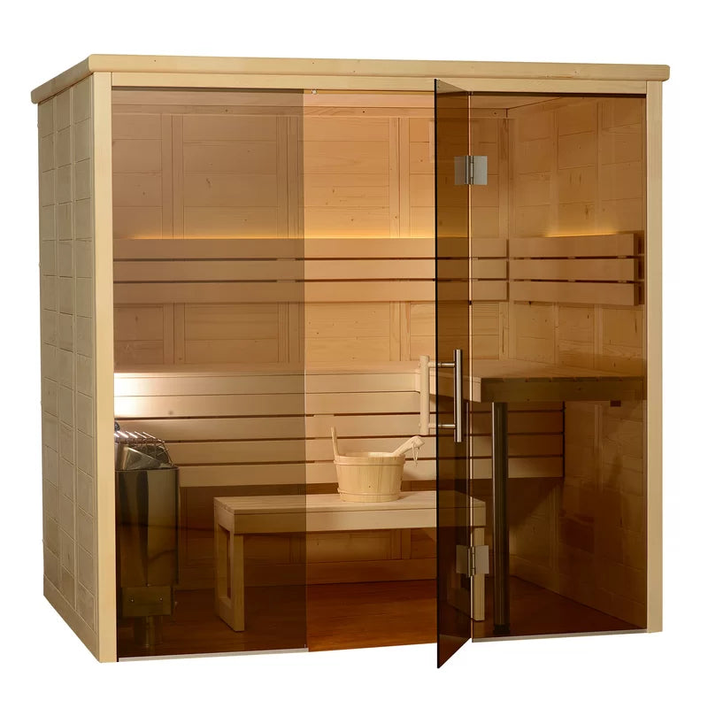 Worthington 4 - Person Traditional Steam Sauna in Nordic Spruce