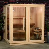 Grayson 4-Person Indoor Sauna in Rustic Cedar