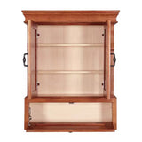 Naples 26.5 In. W X 8 In. D X 32.8 In. H Bathroom Storage Wall Cabinet in Warm Cinnamon