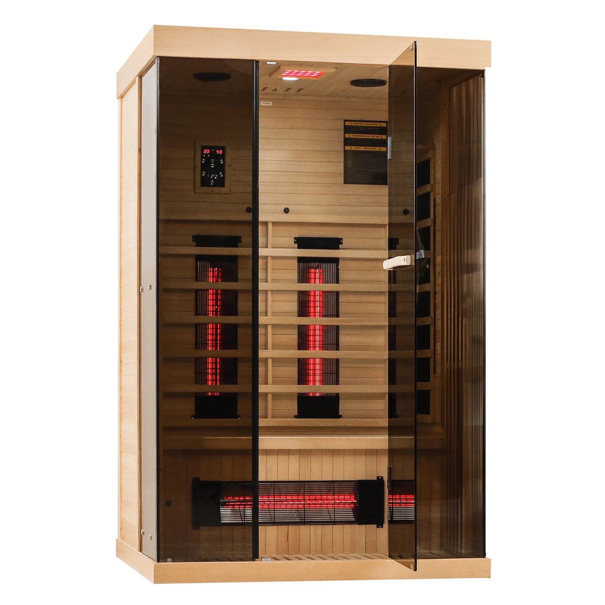 Infrared Sauna, 1-2 Person Home Sauna with 10 Minutes Warm-Up Heater Tube& Carbon Panels