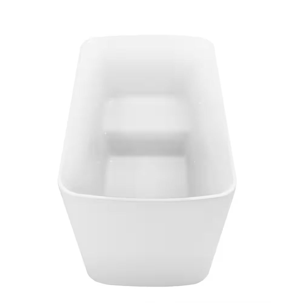 47 In. Acrylic Flatbottom Not Whirlpool Freestanding Japanese Soaking Bathtub with Pedestal Soking SPA Tub in White