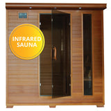 6-Person Cedar Infrared Sauna with 10 Carbon Heaters