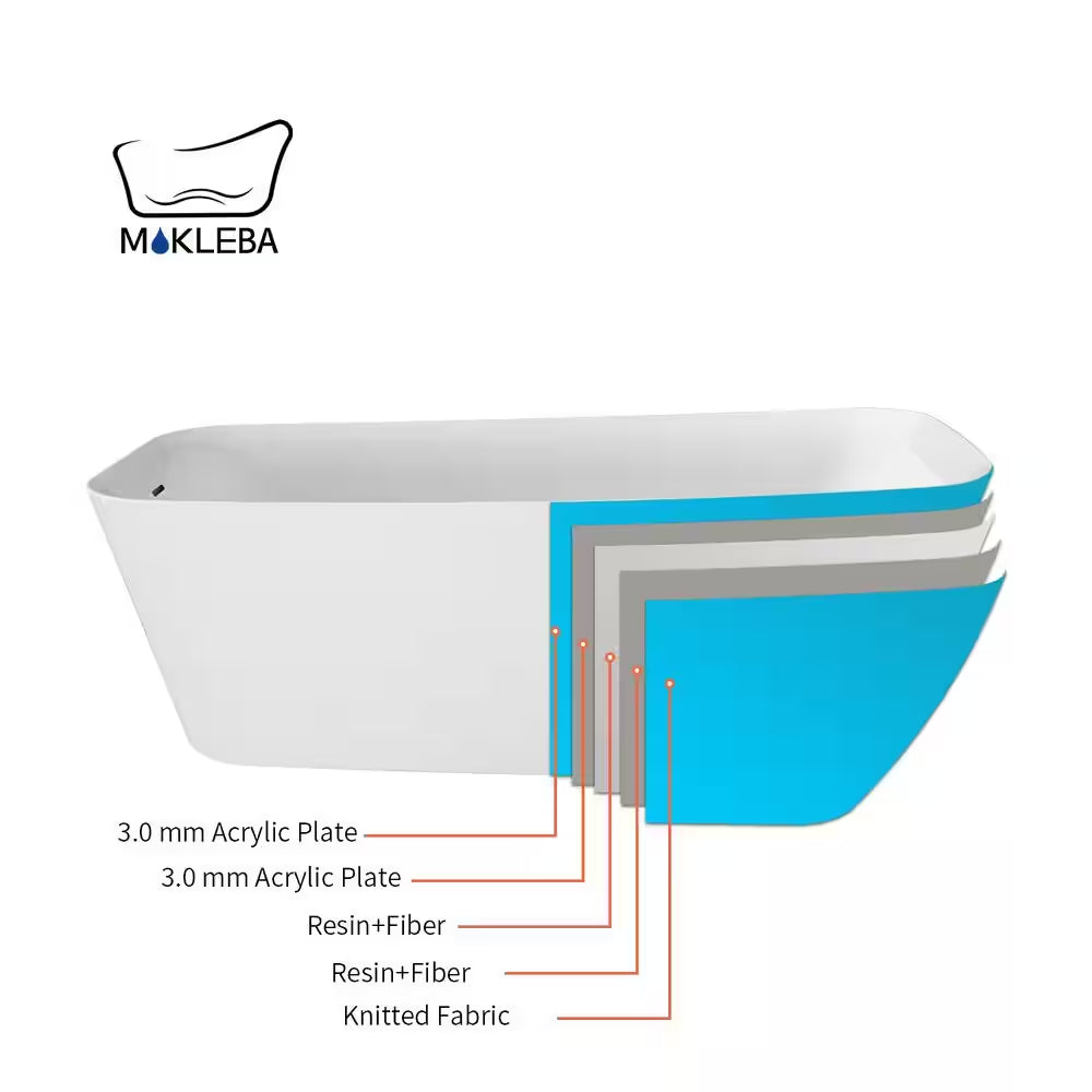 47 In. Acrylic Flatbottom Not Whirlpool Freestanding Japanese Soaking Bathtub with Pedestal Soking SPA Tub in White