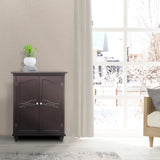 Wooden Bathroom Floor Cabinet Espresso Versailles ELG-571