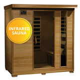 4-Person Hemlock Infrared Sauna with 9 Carbon Heaters