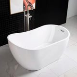 54'' X 28.38'' Freestanding Soaking Acrylic Bathtub