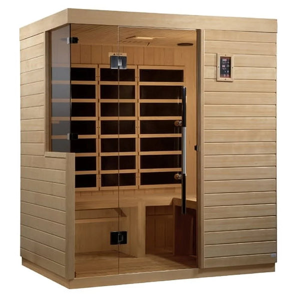 Dynamic Bilbao 3-Person Ultra Low EMF (Under 3MG) FAR Infrared Sauna (Canadian Hemlock)