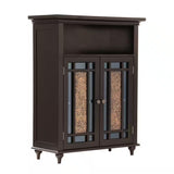 Windsor 26.5 In. W X 34 In. H X 12 In. D Freestanding Two-Door Floor Cabinet in Dark Espresso