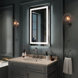 Wall Mounted Lighted Vanity Mirror LED Bathroom Mirror anti Fog and IP67 Waterproof, Rectangle 40