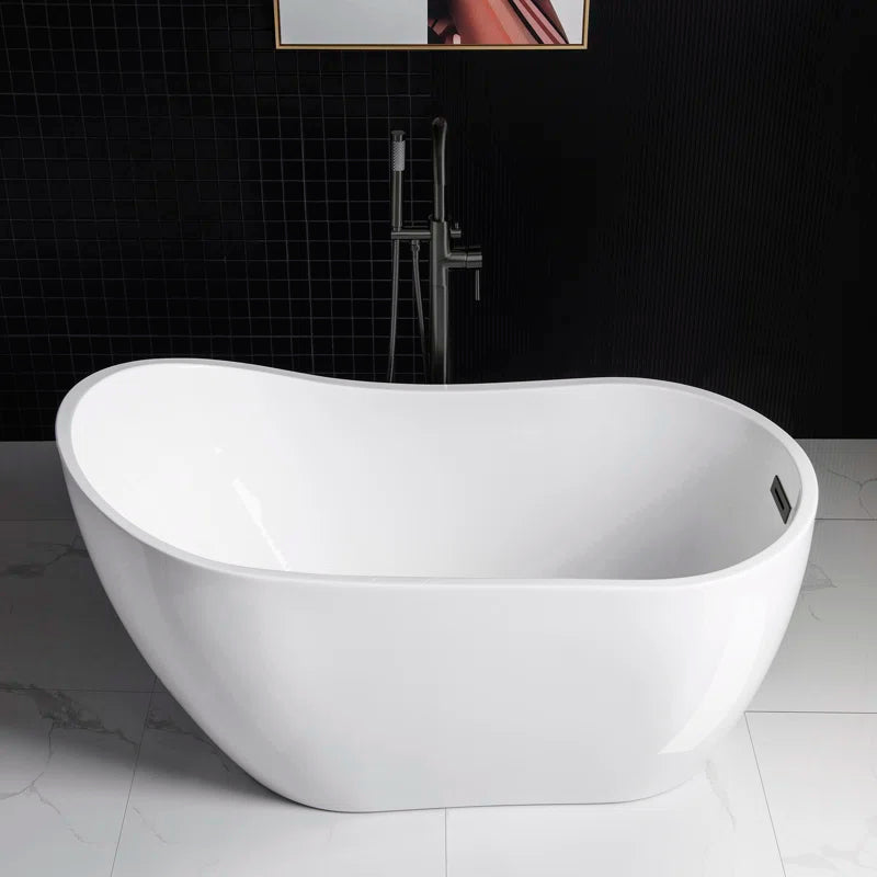 54'' X 28.38'' Freestanding Soaking Acrylic Bathtub