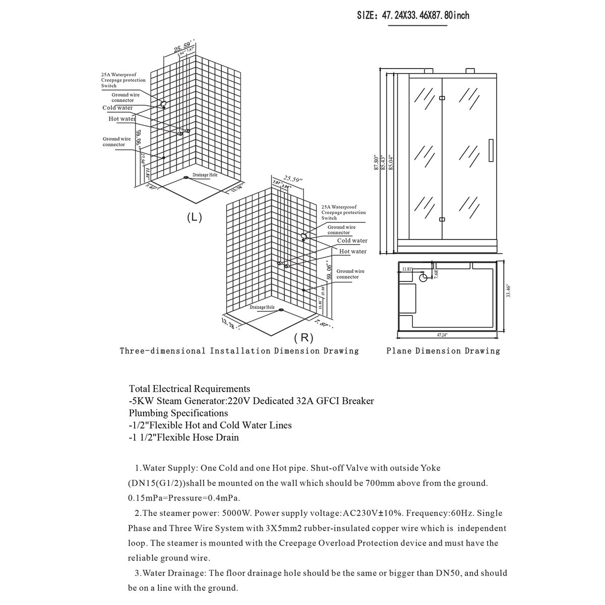 Lucca Steam Shower Enclosure