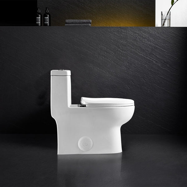 Venezia Dual Flush Elongated One-Piece Toilet (Seat Included)