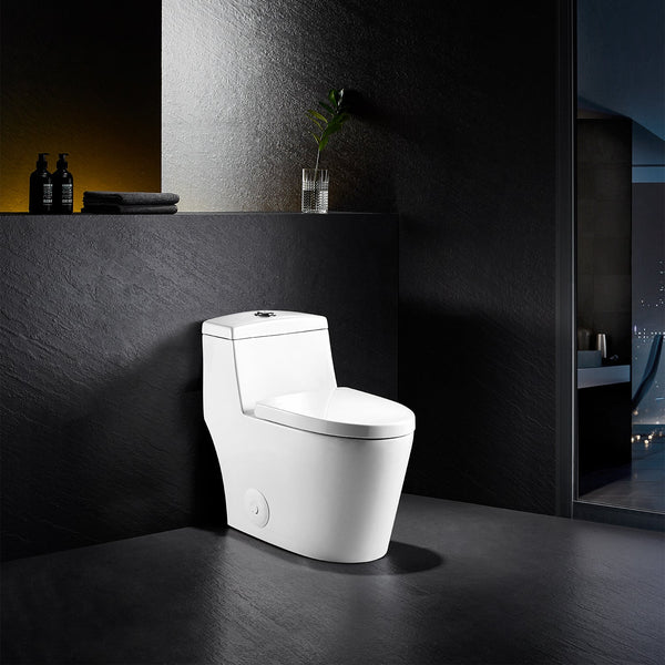 Savona Dual Flush Elongated One-Piece Toilet (Seat Included)