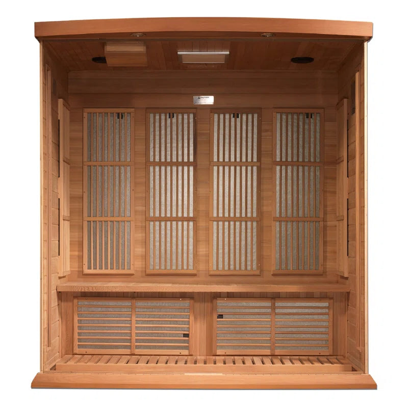 Saunas 4 - Person Indoor Bluetooth Compatible FAR Infrared Sauna in Cedar