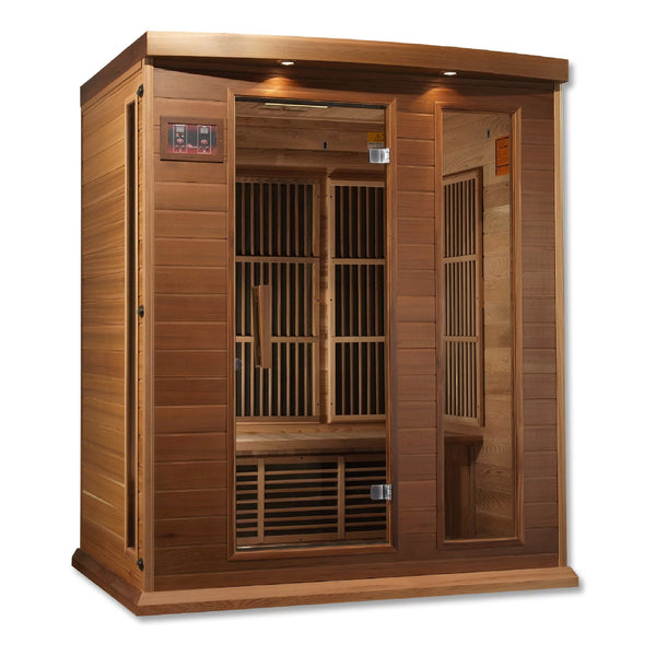 3-Person near Zero EMF (Under 2MG) FAR Infrared Sauna (Canadian Red Cedar)