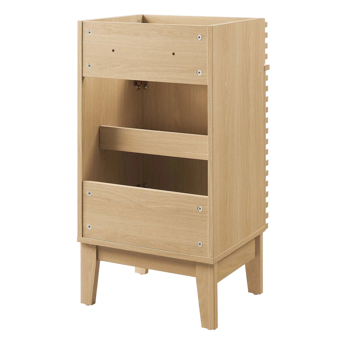 Render 18" Bathroom Vanity Cabinet (Sink Basin Not Included) in Oak