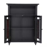 Windsor 26.5 In. W X 34 In. H X 12 In. D Freestanding Two-Door Floor Cabinet in Dark Espresso