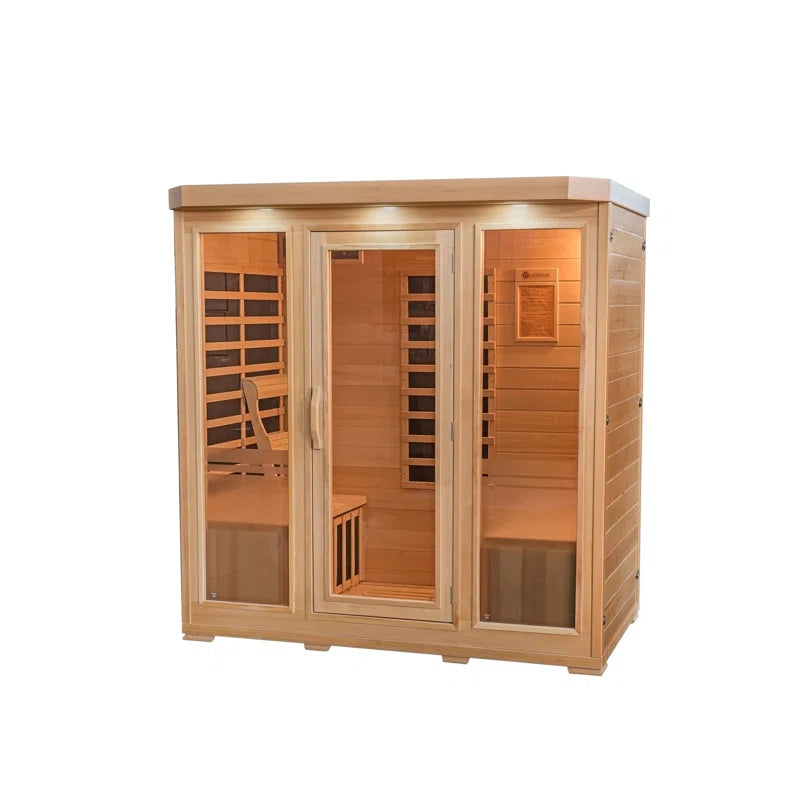 Sonoma 4-Person Hemlock Infrared Sauna with 9 Carbon Heaters