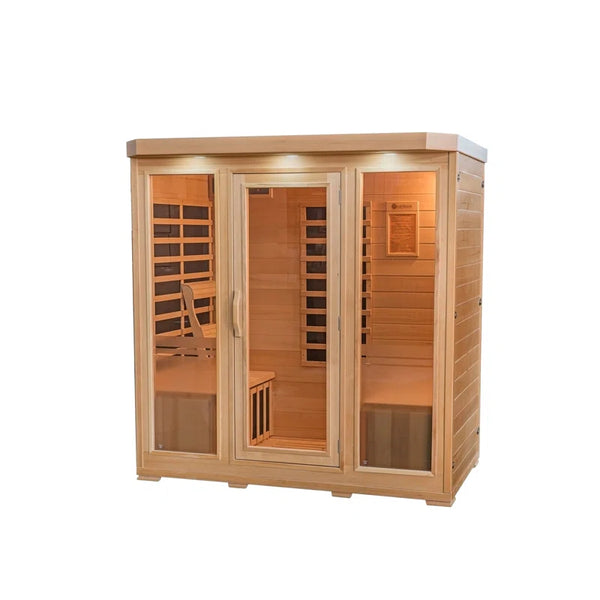 Sonoma 4-Person Hemlock Infrared Sauna with 9 Carbon Heaters