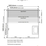 Grayson 4-Person Indoor Sauna in Rustic Cedar