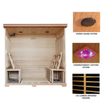 6-Person Cedar Infrared Sauna with 10 Carbon Heaters