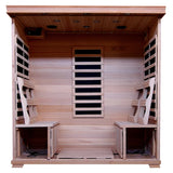 4-Person Hemlock Infrared Sauna with 9 Carbon Heaters