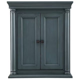 Strousse 26 In. W X 8 In. D X 30 In. H Bathroom Storage Wall Cabinet in Distressed Blue Fog