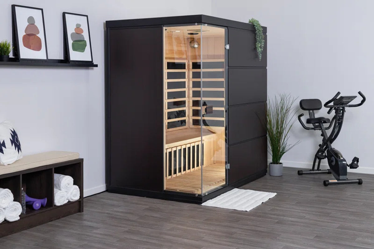 Sirona 4-Person Hemlock Infrared Sauna with 8 Carbon Heaters