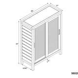 Harding 3-Shelf Dual Sliding Door Floor Cabinet, 26