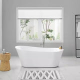 Coniston 60 In. Acrylic Freestanding Flatbottom Bathtub in White with Overflow and Drain in Brushed Nickel Included