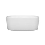 Ursula 4.91 Ft. Acrylic Classic Flatbottom Non-Whirlpool Bathtub in White