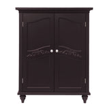 Wooden Bathroom Floor Cabinet Espresso Versailles ELG-571